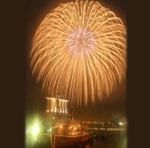 名古屋みなと祭花火 ポートビル